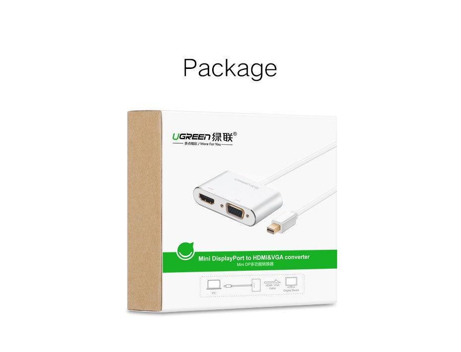 UGREEN Mini DP to HDMI/VGA converter Silver (20421) - John Cootes