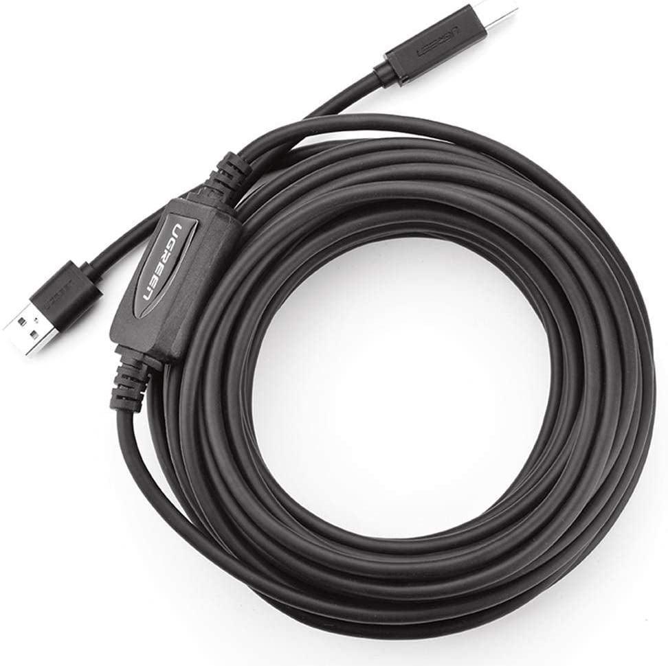 UGREEN USB 2.0 A Male to B Male Active Printer Cable 10m Black 10374 - John Cootes