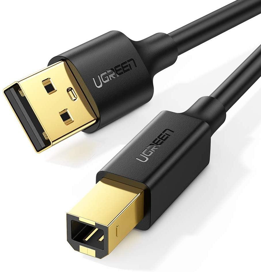 UGREEN USB 2.0 A Male to B Male Printer Cable 3m Black 10351 - John Cootes