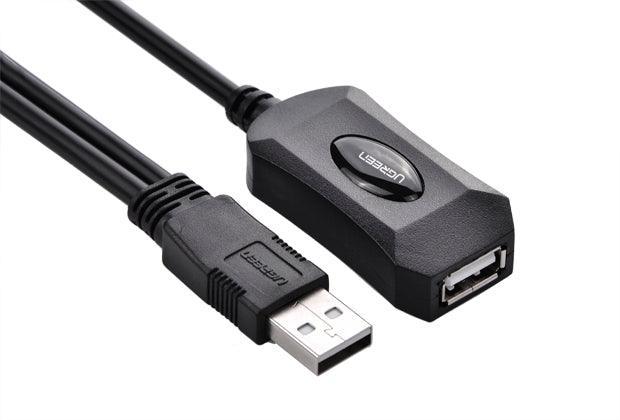 UGREEN USB 2.0 Active Extension Cable with USB Power 5M (20213) - John Cootes