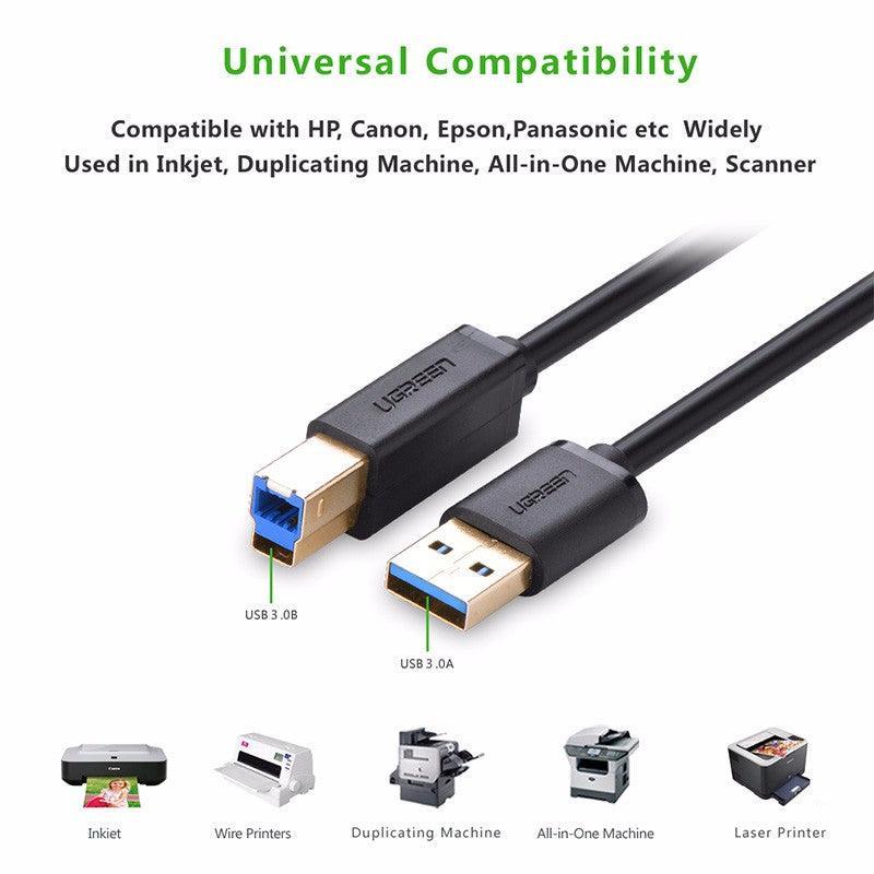 UGREEN USB 3.0 A Male to B Male Cable 2M (10372) - John Cootes