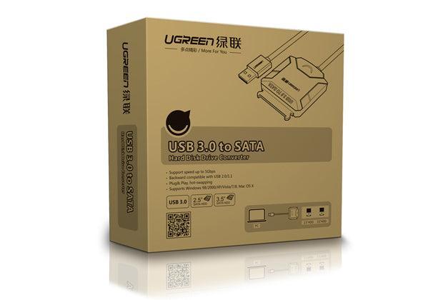 UGREEN USB 3.0 to SATA Converter cable with 12V 2A power adapter (20231) - John Cootes
