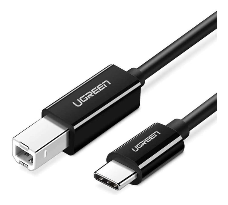 UGREEN USB-C to USB 2.0 Print Cable 2m Black 50446 - John Cootes