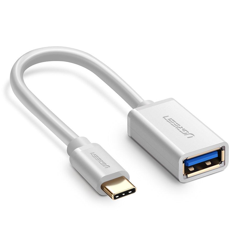 UGreen USB Type-C Male to USB 3.0 Type A Female OTG Cable 15cm - White 30702 - John Cootes