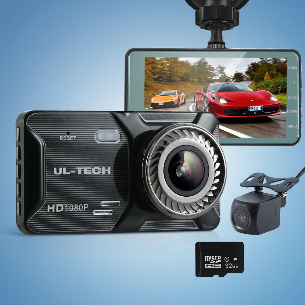 UL-tech 1080P 4" Dash Camera Dual Lens Car DVR Recorder Front Rear Night Vision - John Cootes