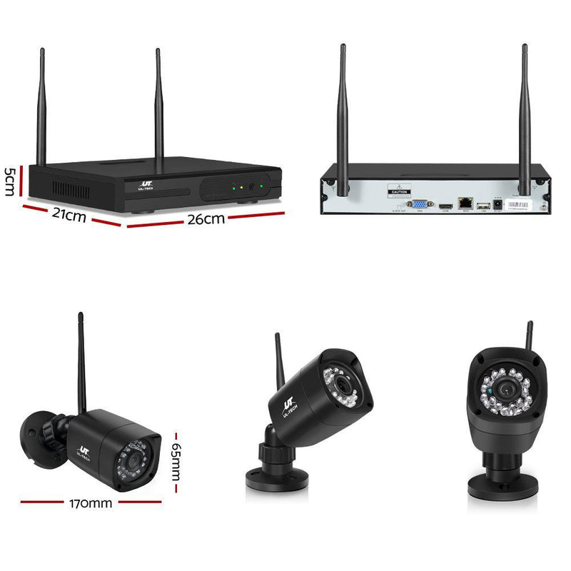 UL-TECH 1080P 8CH NVR Wireless 6 Security Cameras Set - John Cootes