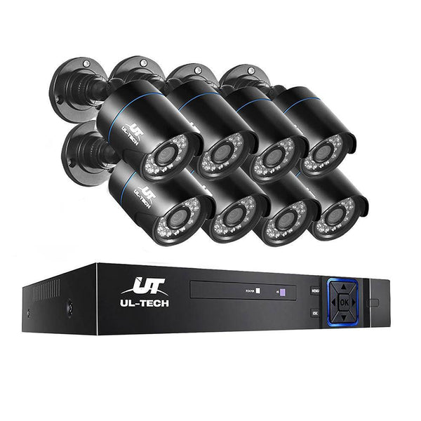 UL-Tech CCTV 8x 5MP PRO Security Camera System 8CH Super HD 5in1 DVR - John Cootes