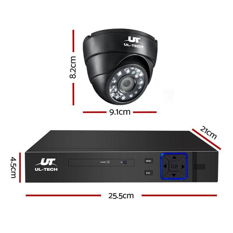 UL-tech CCTV Security Camera Home System DVR 1080P IP Long Range 4 Dome Cameras - John Cootes