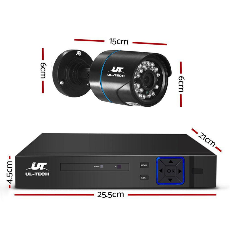 UL-Tech CCTV Security Camera System 4CH Super HD 5in1 DVR 2560 x 1920 - John Cootes