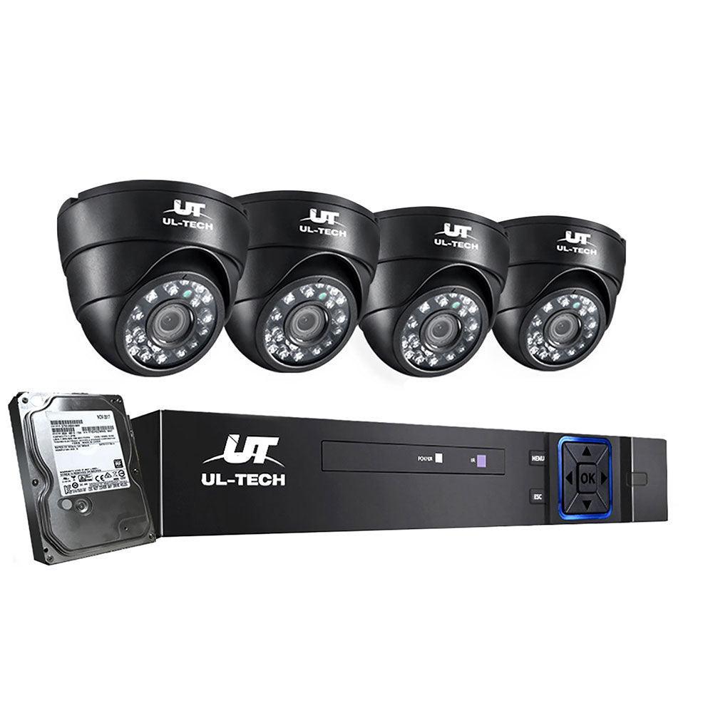 UL-tech CCTV Security Home Camera System DVR 1080P Day Night 2MP IP 4 Dome Cameras 1TB Hard disk - John Cootes