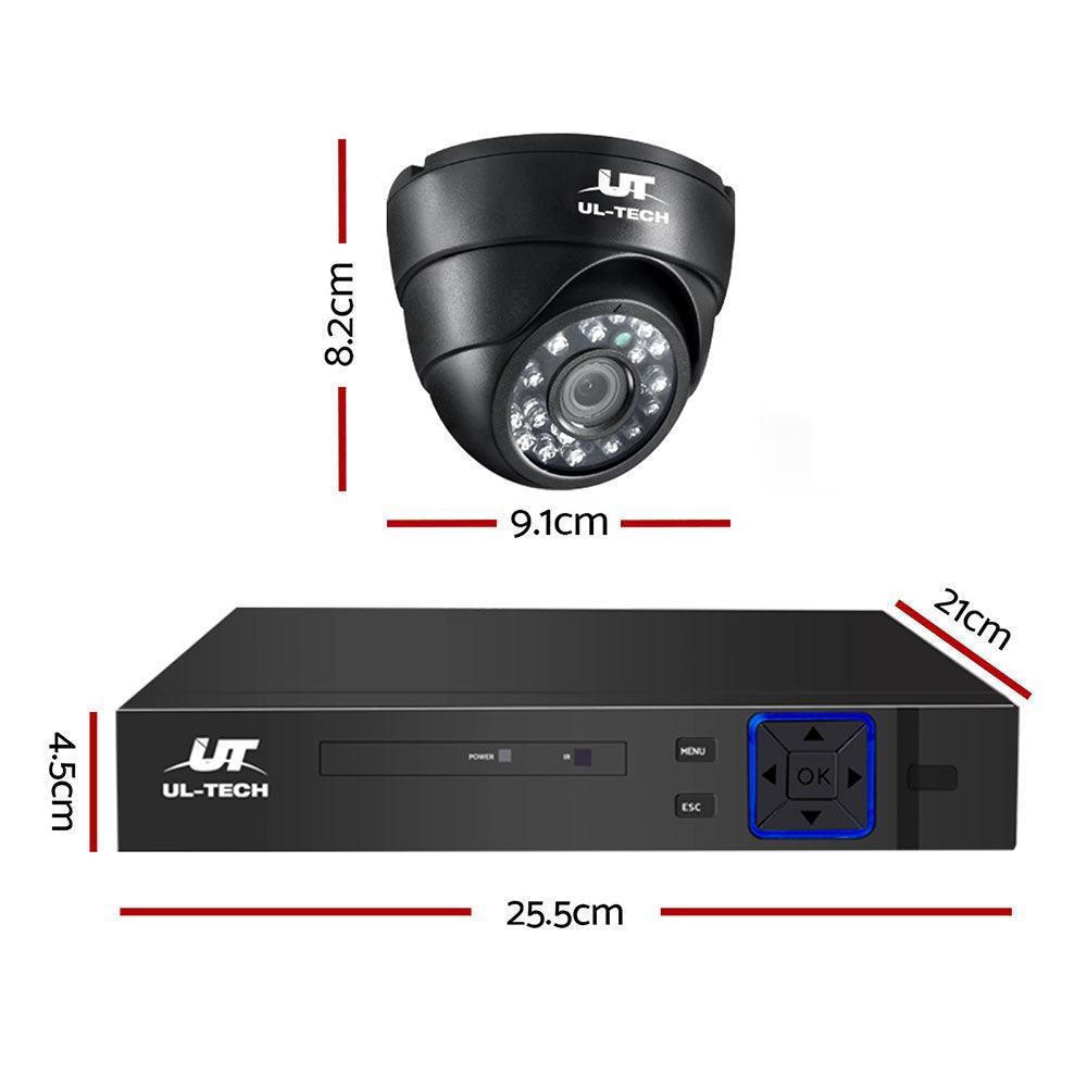 UL-tech CCTV Security Home Camera System DVR 1080P Day Night 2MP IP 4 Dome Cameras 1TB Hard disk - John Cootes