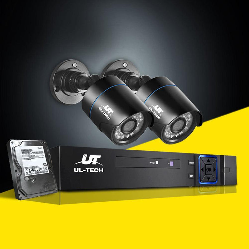 UL-Tech CCTV Security System 2TB 4CH DVR 1080P 2 Camera Sets - John Cootes