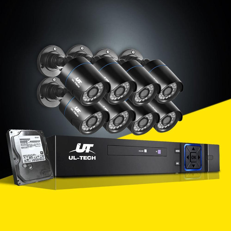 UL-Tech CCTV Security System 2TB 8CH DVR 1080P 8 Camera Sets - John Cootes