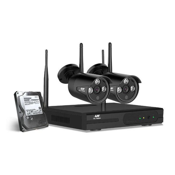 UL-tech CCTV Wireless Security Camera System 4CH Home Outdoor WIFI 2 Bullet Cameras Kit 1TB - John Cootes