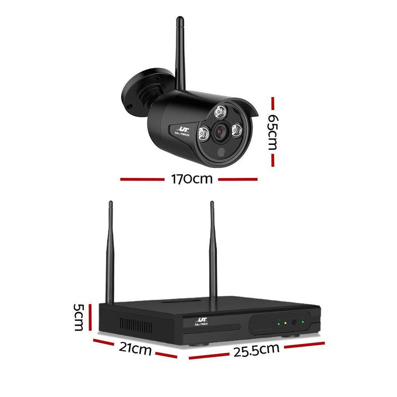 UL-tech CCTV Wireless Security Camera System 4CH Home Outdoor WIFI 2 Bullet Cameras Kit 1TB - John Cootes