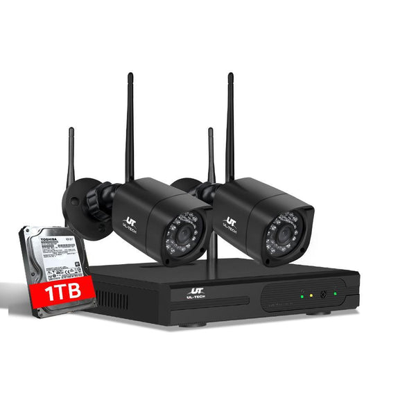 UL-tech CCTV Wireless Security Camera System 4CH Home Outdoor WIFI 2 Square Cameras Kit 1TB - John Cootes