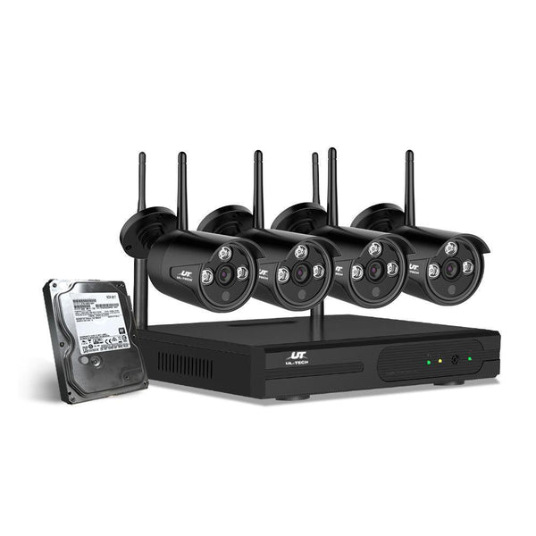 UL-tech CCTV Wireless Security Camera System 4CH Home Outdoor WIFI 4 Bullet Cameras Kit 1TB - John Cootes