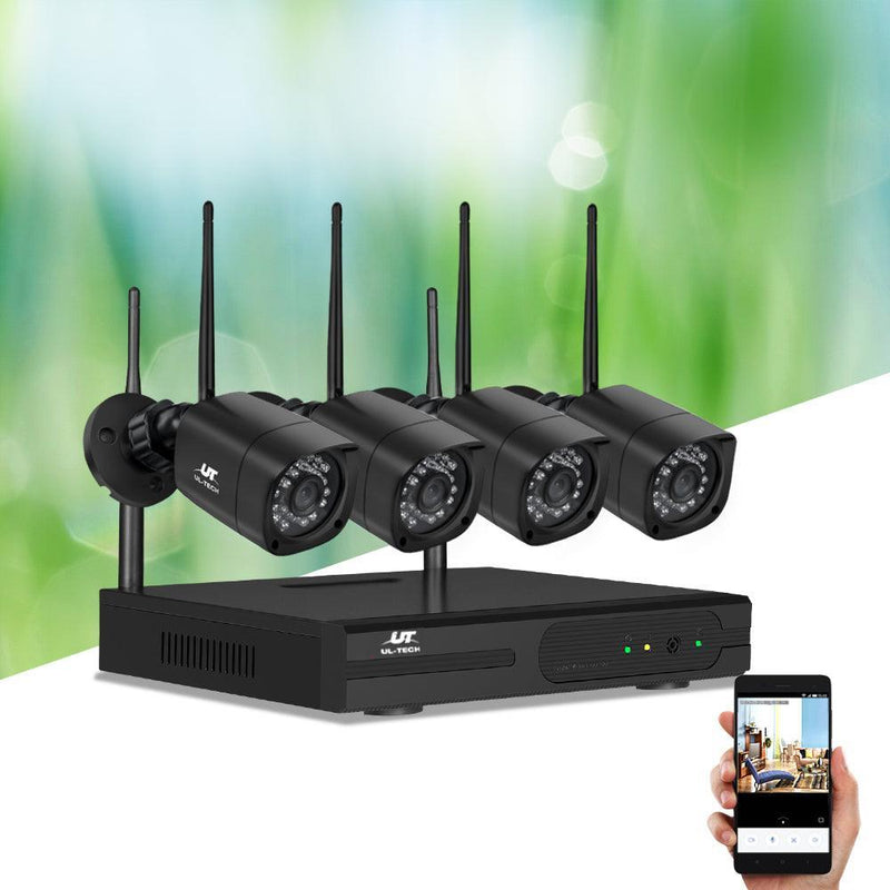 UL-tech CCTV Wireless Security Camera System 4CH Home Outdoor WIFI 4 Square Cameras Kit 1TB - John Cootes