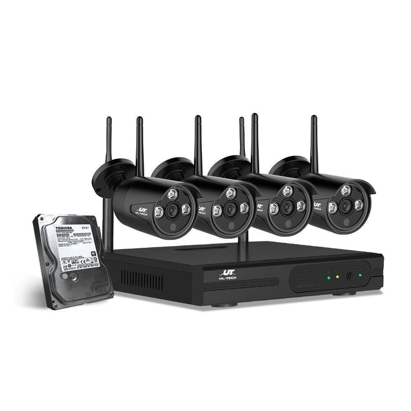 UL-tech CCTV Wireless Security Camera System 8CH Home Outdoor WIFI 4 Bullet Cameras Kit 1TB - John Cootes