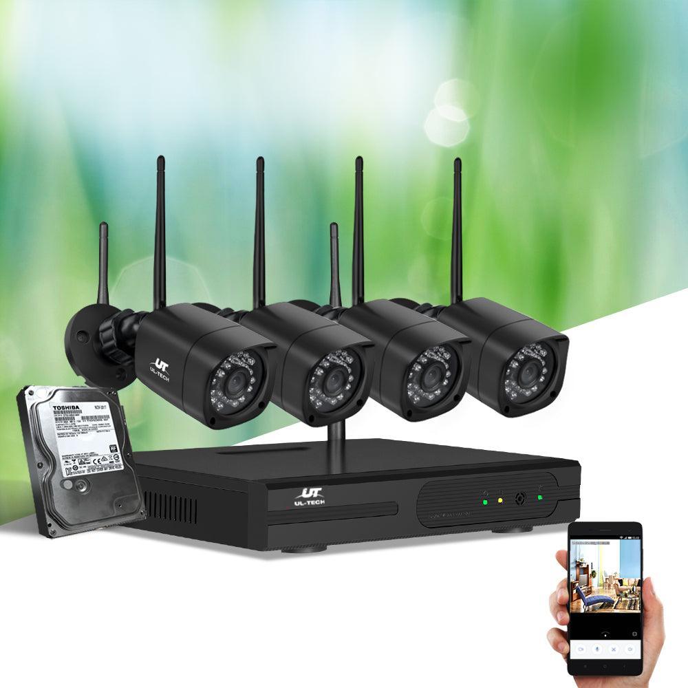 UL-tech CCTV Wireless Security Camera System 8CH Home Outdoor WIFI 4 Square Cameras Kit 1TB - John Cootes