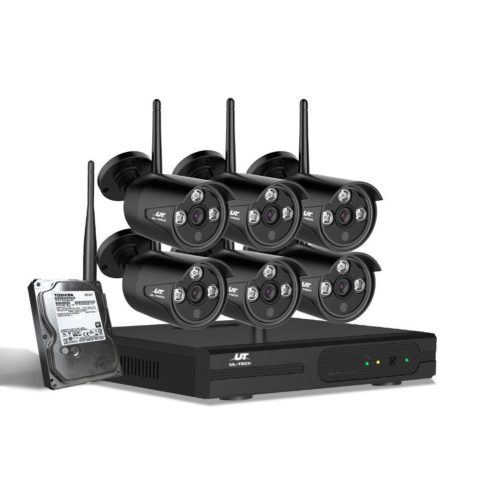 UL-Tech CCTV Wireless Security System 2TB 8CH NVR 1080P 6 Camera Sets - John Cootes