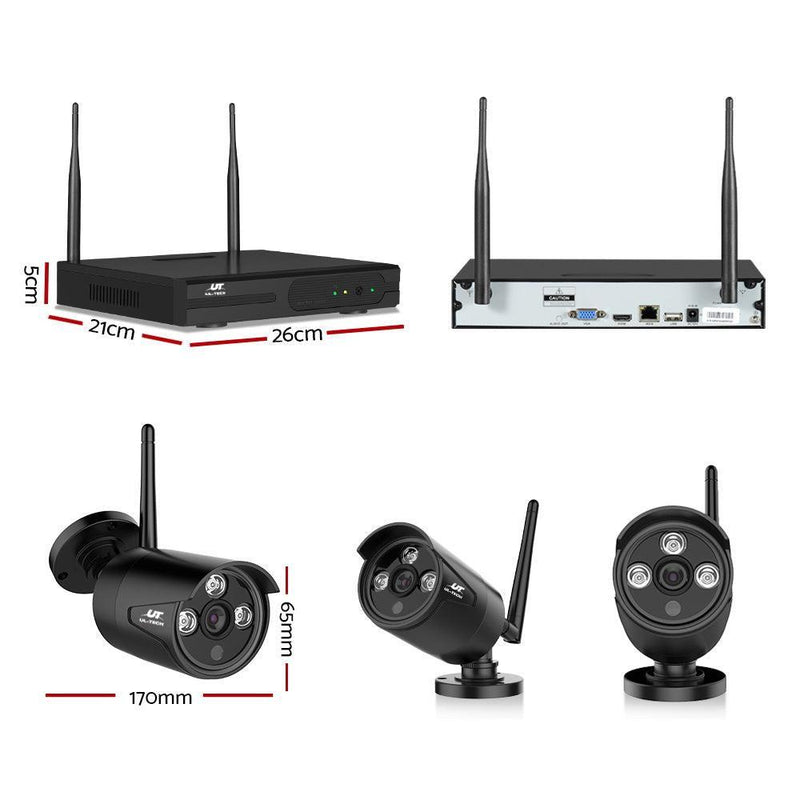 UL-Tech CCTV Wireless Security System 2TB 8CH NVR 1080P 6 Camera Sets - John Cootes