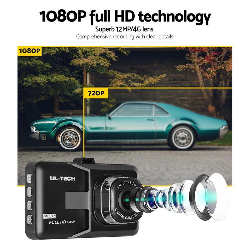 UL-TECH Dash Camera 1080P HD Cam Car Recorder DVR Video Vehicle Carmera 32GB - John Cootes