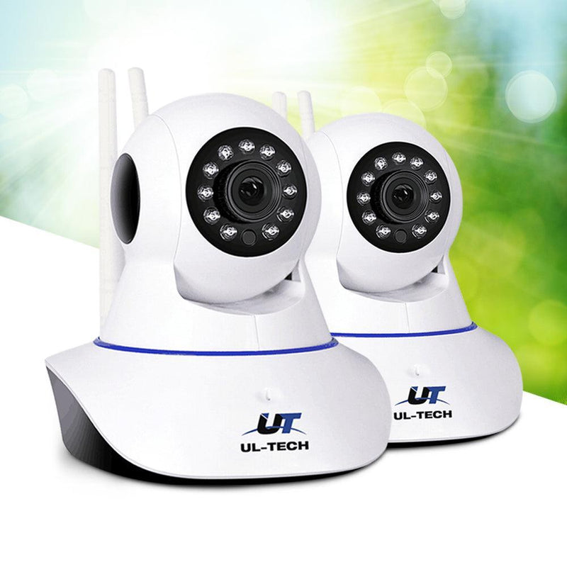 UL Tech Set of 2 1080P IP Wireless Camera - White - John Cootes