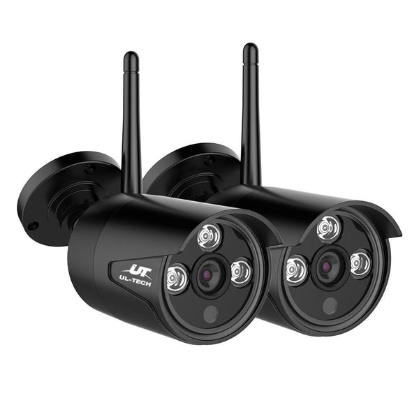 UL-tech Wireless CCTV System 2 Camera Set For DVR Outdoor Long Range 3MP - John Cootes