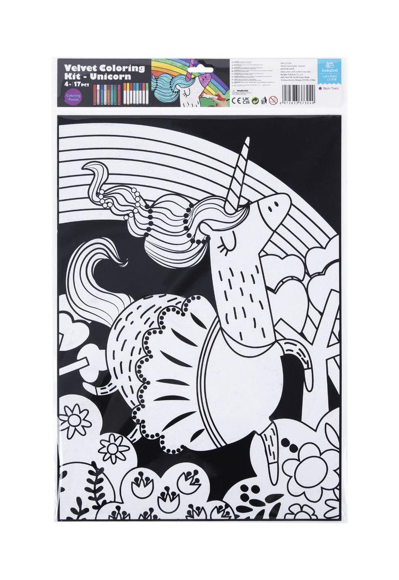 UNICORN VELVET COLOURING CRAFT KIT - John Cootes