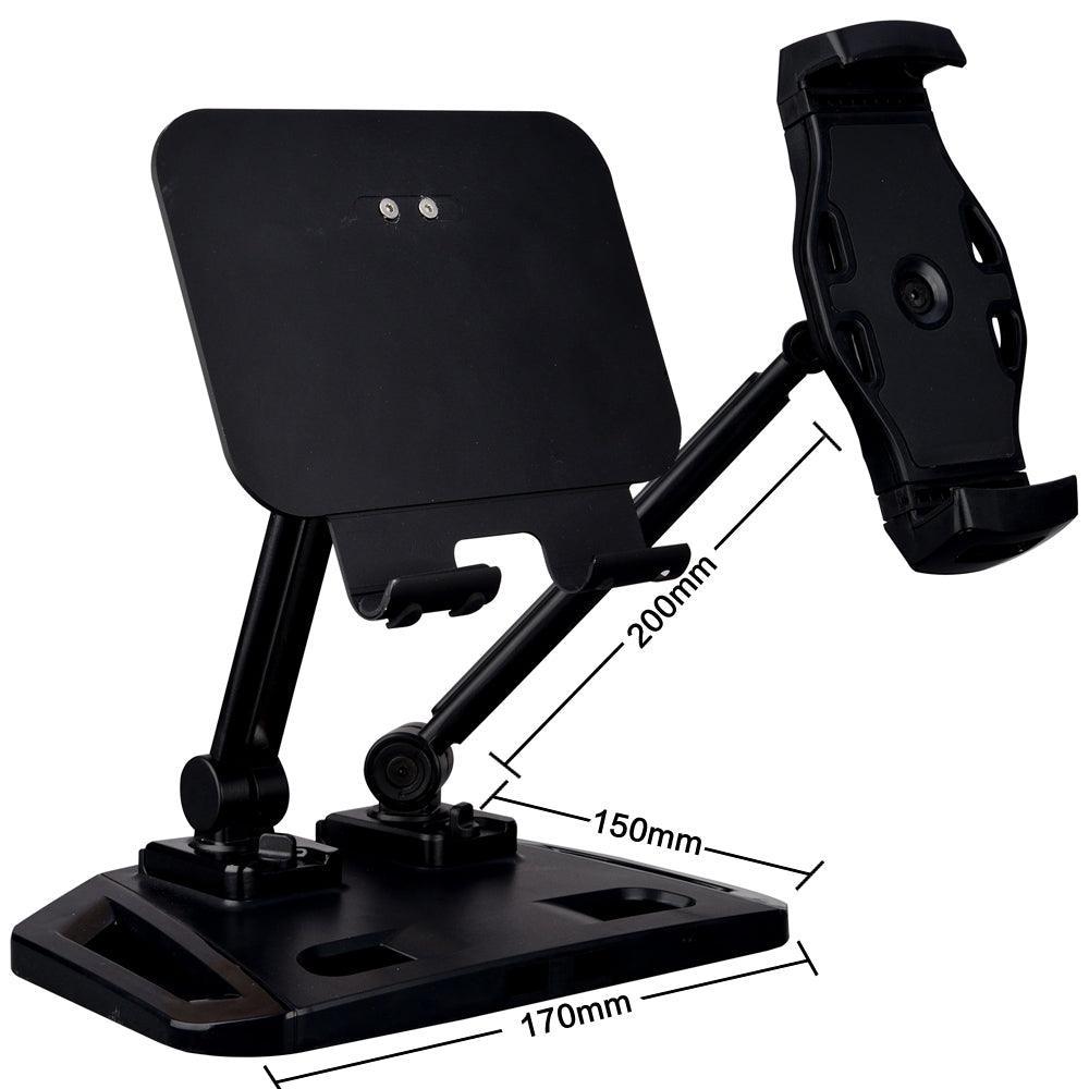 Universal and Adjustable Double Arm Stand Holder Black - John Cootes