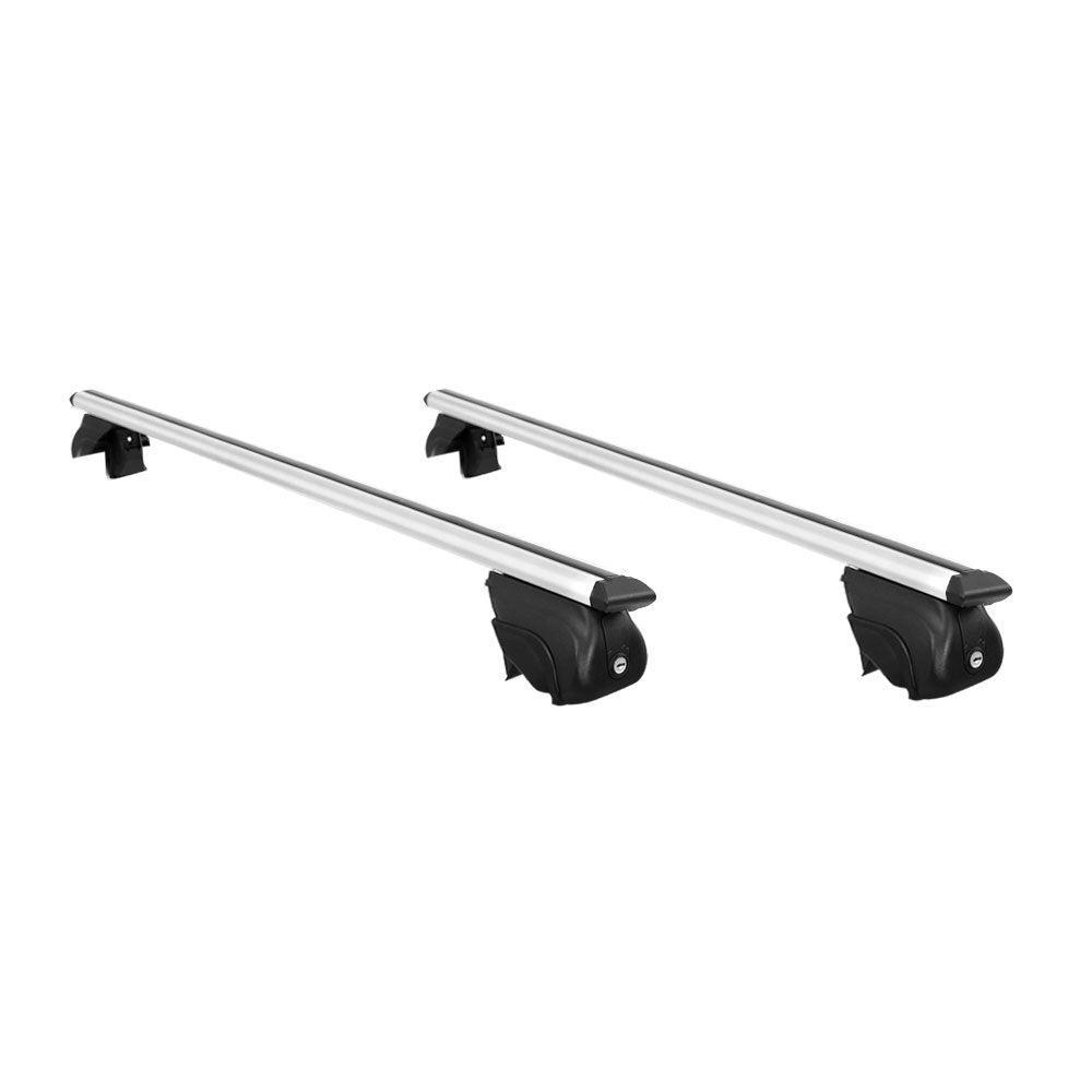 Universal Car Roof Rack Aluminium Cross Bars Adjustable 126cm Silver Upgraded - John Cootes