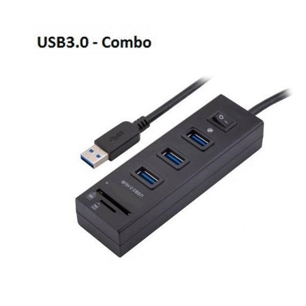 USB3.0 HUB 3 Port with Switch + card Reader - John Cootes