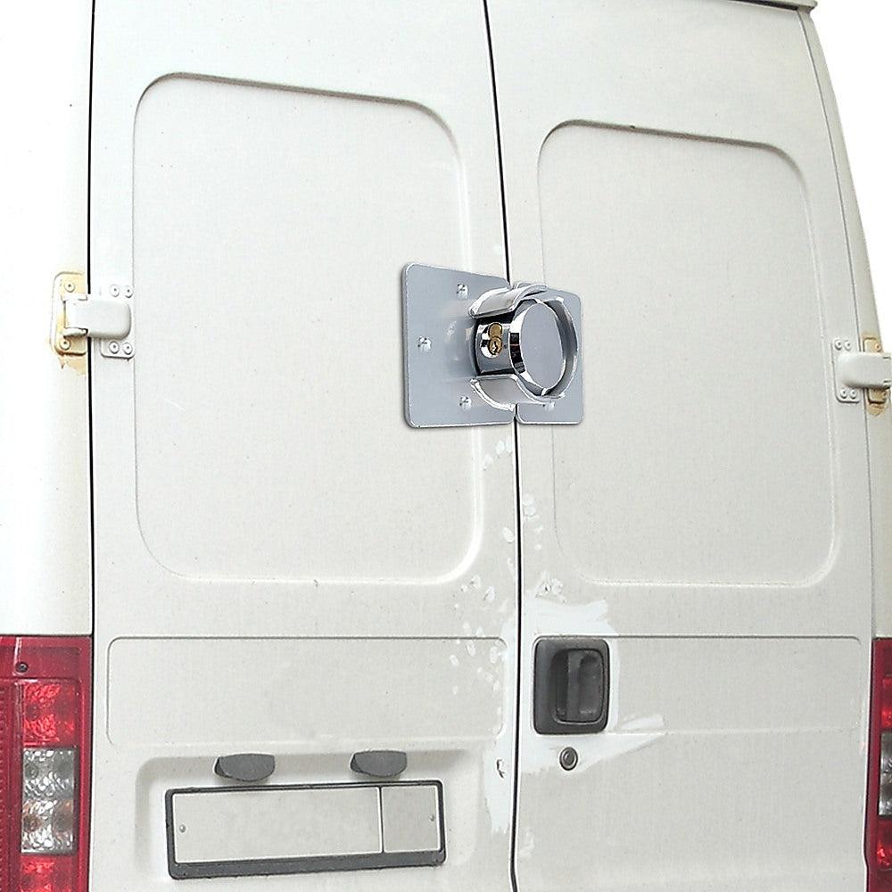 Van Door Lock With Brackets - Heavy Duty Security Vehicle Hasp Padlock - John Cootes
