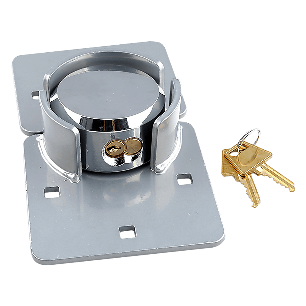 Van Door Lock With Brackets - Heavy Duty Security Vehicle Hasp Padlock - John Cootes