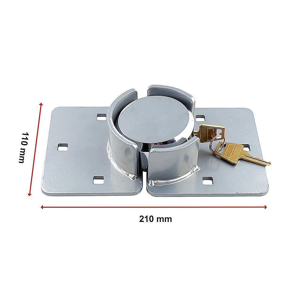 Van Door Lock With Brackets - Heavy Duty Security Vehicle Hasp Padlock - John Cootes