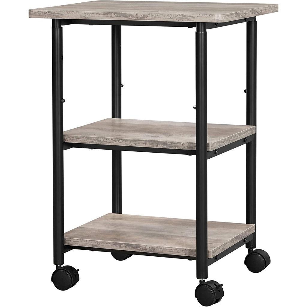 VASAGLE 3-Tier Machine Cart with Wheels and Adjustable Table Top Greig