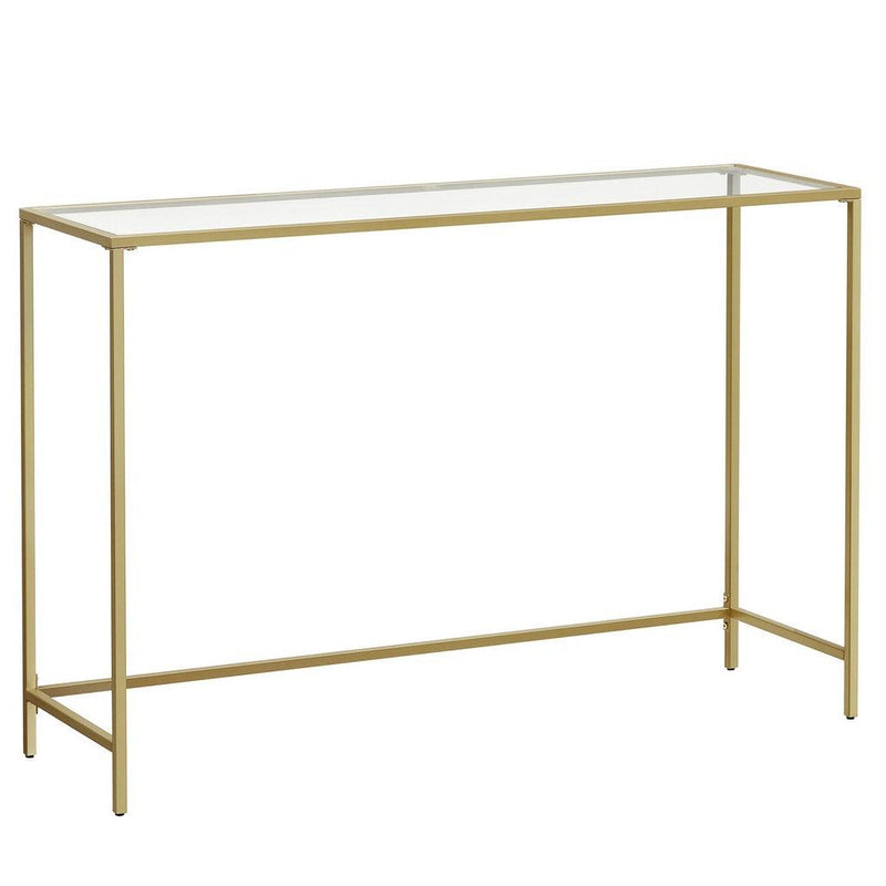 VASAGLE Console Table Tempered Glass Gold LGT036A01 - John Cootes