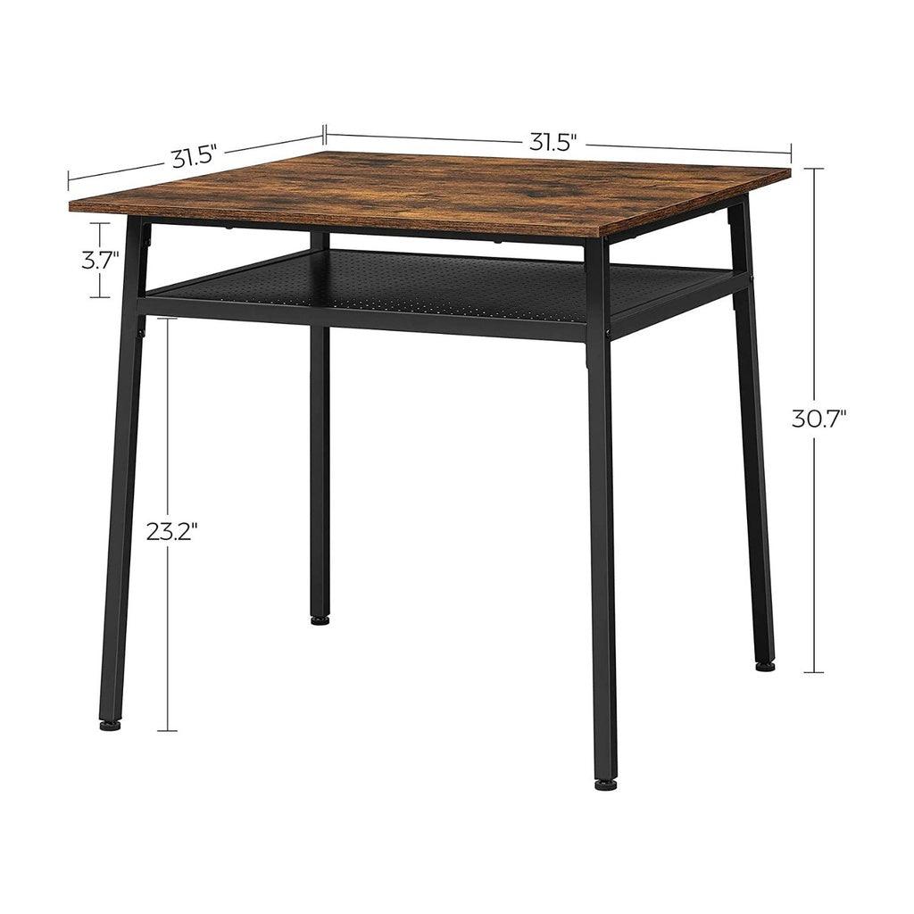 VASAGLE Dining Table with Storage Compartment KDT008B01 - John Cootes