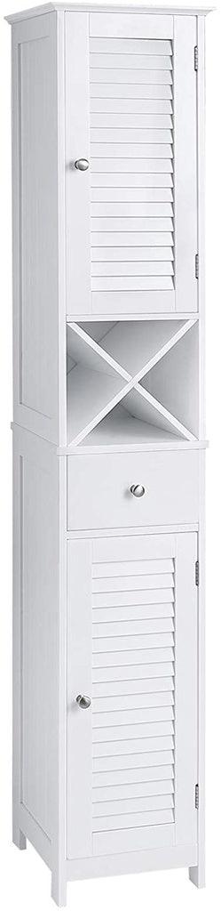 VASAGLE Floor Cabinet with 2 Doors and Shelves White BBC69WT - John Cootes