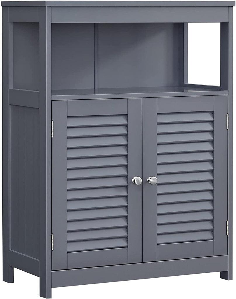 VASAGLE Floor Cabinet with Shelf and 2 Doors Gray BBC040G01 - John Cootes