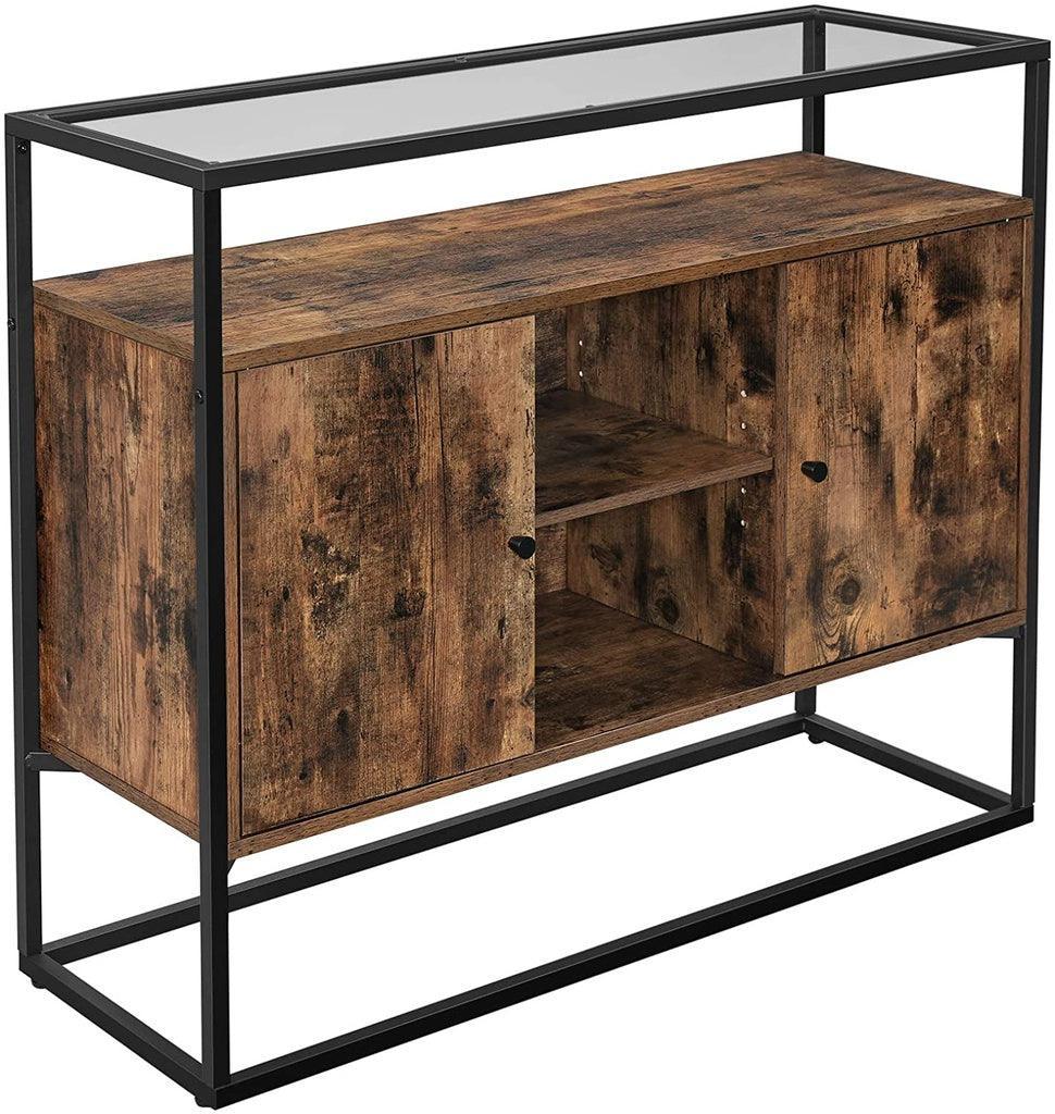 VASAGLE Sideboard Rustic Brown and Black LSC014B01 - John Cootes