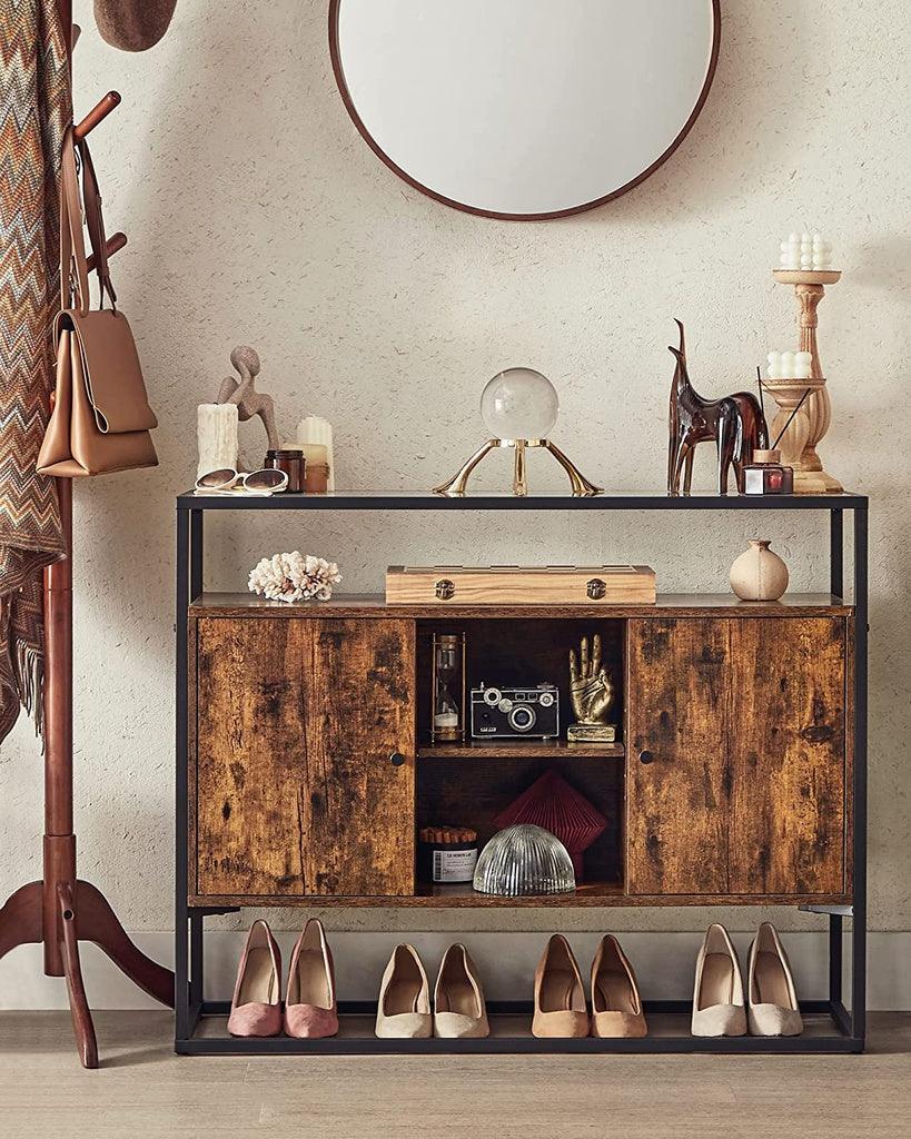 VASAGLE Sideboard Rustic Brown and Black LSC014B01 - John Cootes