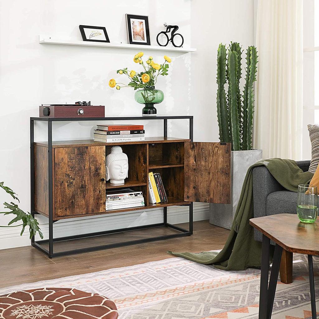 VASAGLE Sideboard Rustic Brown and Black LSC014B01 - John Cootes