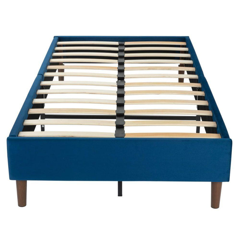 Velvet Blue Bed Frame &