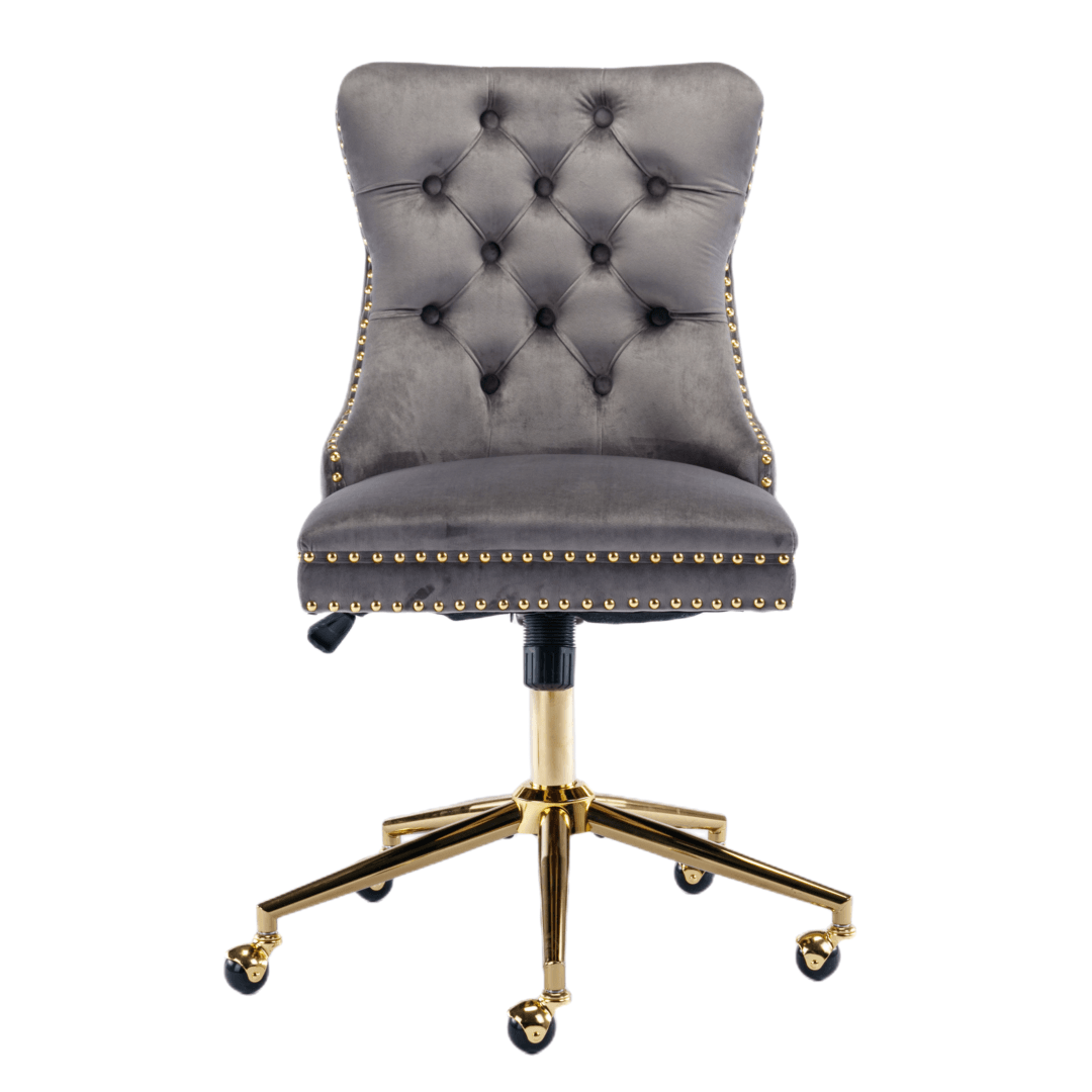 Velvet Home Office Chair- Grey - John Cootes