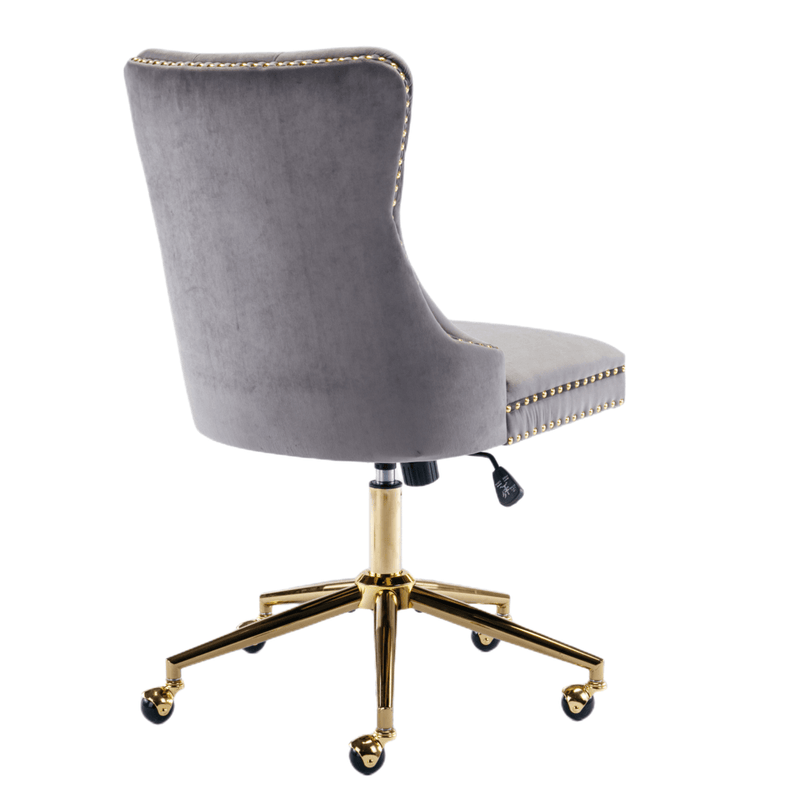 Velvet Home Office Chair- Grey - John Cootes