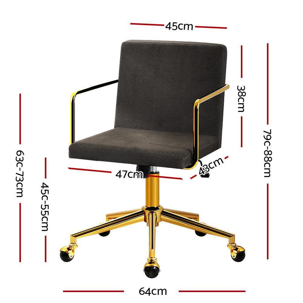 Velvet Office Chair Executive Computer Chairs Adjustable Desk Chair Armchair - John Cootes