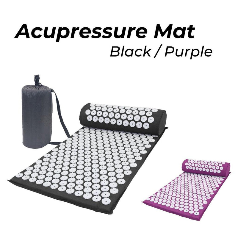 VERPEAK Acupressure Mat & Pillow & Bag (Black) FT-MT-117-OTI - John Cootes