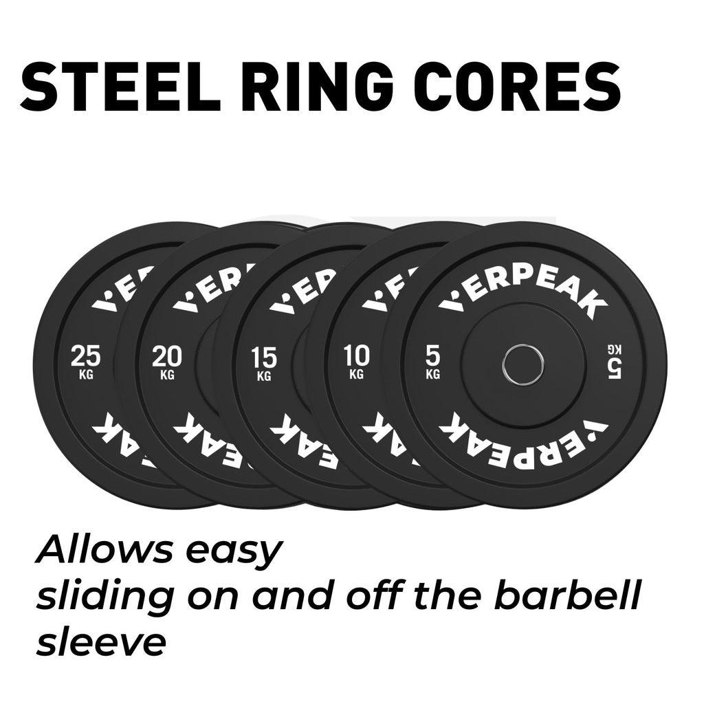 VERPEAK Black Bumper weight plates-Olympic (15kgx1) VP-WP-102-FP / VP-WP-102-LX - John Cootes